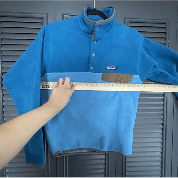 Patagonia Synchilla Snap-T Pullover Fleece Fall Jacket Blue Colorblock XXS - Picture 7 of 10